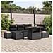 Set Divano da Giardino 7 pcs Nero polyrattan - Foto miniatura 2