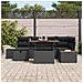 Set Divano da Giardino 7 pcs Nero polyrattan - Foto miniatura 3