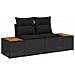 Set Divano da Giardino 7 pcs Nero polyrattan - Foto miniatura 4