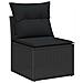 Set Divano da Giardino 7 pcs Nero polyrattan - Foto miniatura 5