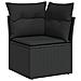 Set Divano da Giardino 7 pcs Nero polyrattan - Foto miniatura 6