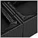 Set Divano da Giardino 7 pcs Nero polyrattan - Foto miniatura 9