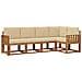 Set di divani con cuscino 5 pcs Naturale e Beige - Foto miniatura 1