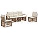 Set Divano da Giardino 5 pcs Beige polyrattan - Foto miniatura 1