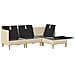 Set di divani modulari con spazio di archiviazione 4 pcs Crema - Foto miniatura 4