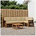 Set di divani da esterno con cuscino 6 pcs Naturale e Beige - Foto miniatura 2