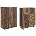 Set di armadi 2 pcs 66 x 34,5 x 90 cm Legno ingegnerizzato - Foto miniatura 3
