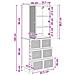 Set di armadi 2 pcs 66 x 34,5 x 90 cm Legno ingegnerizzato - Foto miniatura 8