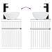 Set di mobili per il bagno 2 pz Bianco 33 x 34,5 x 100 cm - Foto miniatura 2