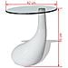 Tavolino da Salotto Moderno in Vetro Design a Goccia Colore Bianco - Foto miniatura 5