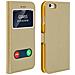 Custodia Iphone 6 / 6s Sportellino 2xfinestre Cover Silicone Oro - Foto miniatura 1