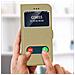 Custodia Iphone 6 / 6s Sportellino 2xfinestre Cover Silicone Oro - Foto miniatura 3