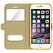 Custodia Iphone 6 / 6s Sportellino 2xfinestre Cover Silicone Oro - Foto miniatura 4