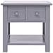 Tavolino Laterale Grigio 40x40x40 Cm In Legno Di Paulownia - Foto miniatura 5