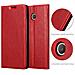 Custodia Compatibile Con Huawei Y330 In Rosso Mela - Coperchio Protettiva Con Chiusura Magnetica, Funzione Stand E Tasca Per Le Carte - Foto miniatura 8