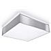 Lampada Da Soffitto Quadrata Per Cucina E Soggiorno, Modello Horus 45 Sl. 0140, 2 Luci, Luce Led E-27, Colore: Argento - Foto miniatura 1