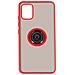 Cover Samsung Galaxy A51 Bimateriale Anello In Metallo Funzione Supporto Rosso - Foto miniatura 1