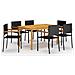 Set Mobili Da Pranzo Per Giardino 7 Pz Nero - Foto miniatura 1