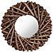 Specchio da Parete 40 cm in Legno di Teak Rotondo - Foto miniatura 1