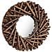 Specchio da Parete 40 cm in Legno di Teak Rotondo - Foto miniatura 3