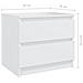 Comodini 2 pz Bianchi 50x39x43,5 cm in Legno Multistrato - Foto miniatura 5