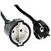 cavo prolunga alimentazione schu. ko. 10a / 250v, 2-poli e contatto di terra, spina cee-7/7 su presa cee-7/7, nero, 5m - Foto miniatura 1