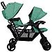 Passeggino Gemellare A Tandem Verde In Acciaio - Foto miniatura 5