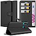 Custodia Compatibile Con Honor 20e In Nero Carbone - Coperchio Protettiva Con Chiusura Magnetica, Funzione Stand E Tasca Per Le Carte - Foto miniatura 1