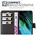 Custodia Compatibile Con Honor 20e In Nero Carbone - Coperchio Protettiva Con Chiusura Magnetica, Funzione Stand E Tasca Per Le Carte - Foto miniatura 4