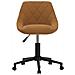 Sedia Girevole Da Ufficio Marrone In Velluto - Foto miniatura 3