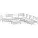Set Divani Da Giardino 8 Pz In Legno Massello Di Pino Bianco - Foto miniatura 2