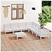 Set Divani Da Giardino 8 Pz In Legno Massello Di Pino Bianco - Foto miniatura 1