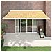 Tenda Retrattile Gialla E Bianca 4,5x3 M In Tessuto E Alluminio - Foto miniatura 1