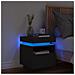 Comodino Con Luci Led Nero 40x39x48,5 Cm - Foto miniatura 1