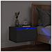 Comodino A Parete Con Luci Led Nero - Foto miniatura 1