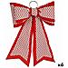 Fiocco Decorazione Natalizia 40 X 60 Cm Bianco Rosso Pvc (6 Unità) - Foto miniatura 1