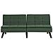 Divano Letto 3 Posti Ronne Tessuto Verde Scuro - Foto miniatura 3
