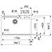 Lavello UBG 610-72 con 1 Vasca Dimensioni 780 x 500 mm Finitura Ostrica - Foto miniatura 2