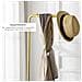 Appendiabiti Da Ingresso, Camera Da Letto E Soggiorno In Metallo E Marmo, 35x25x152 Cm, Oro E Bianco - Foto miniatura 5