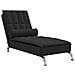 Chaise Longue Massaggi con Capezzale Nero in Tessuto - Foto miniatura 1