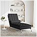 Chaise Longue Massaggi con Capezzale Nero in Tessuto - Foto miniatura 2