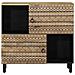 Credenza 80x33,5x75 Cm In Legno Massello Di Mango Grezzo - Foto miniatura 3