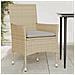 Sedie da Giardino con Cuscini 2 pz Beige in Polyrattan - Foto miniatura 3