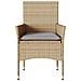 Sedie da Giardino con Cuscini 2 pz Beige in Polyrattan - Foto miniatura 5