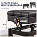 Sgabello per Pianoforte con Altezza Regolabile e Contenitore in Legno e Finta Pelle, 63x35x46-56cm, Nero - Foto miniatura 4