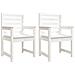 Sedie Da Giardino 2pz Bianche 60x48x91cm Legno Massello Di Pino - Foto miniatura 2