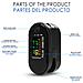 Dam Cardiofrequenzimetro Digitale  Con Cardiofrequenzimetro Wireless E Ossimetro. 6x6x3cm. Colore Nero - Foto miniatura 4