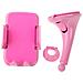 Supporto Auto Universale Stand A Ventosa Da Parabrezza K300 Pink Per Cellulari E Smartphone - Foto miniatura 5