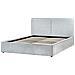 Letto Contenitore Ciniglia Moissac 180 X 200 Cm Azzurro - Foto miniatura 4