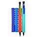 Impugnature Per Matite In Silicone Testurizzato - Set Di 4, Colori Misti - Foto miniatura 1